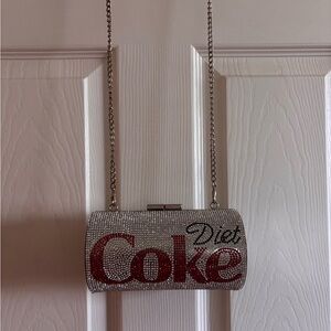 Silver and Red Chain Clutch